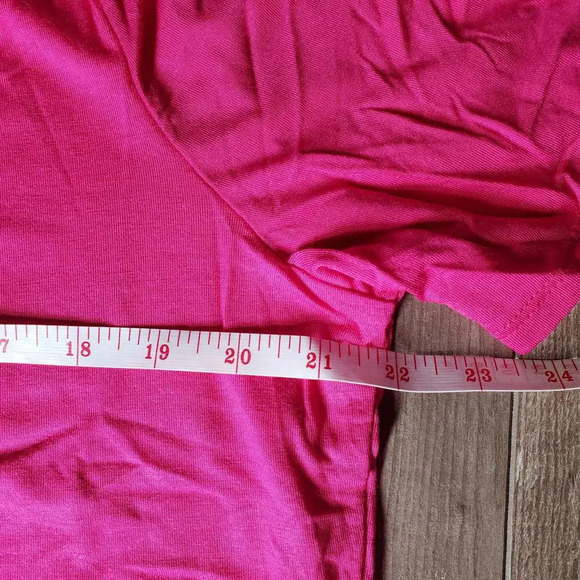 K+ Glam Fuchsia Pink Women's Short Sleeve Casual Dress Size 1X Plus Size NEW - Picture 6 of 7